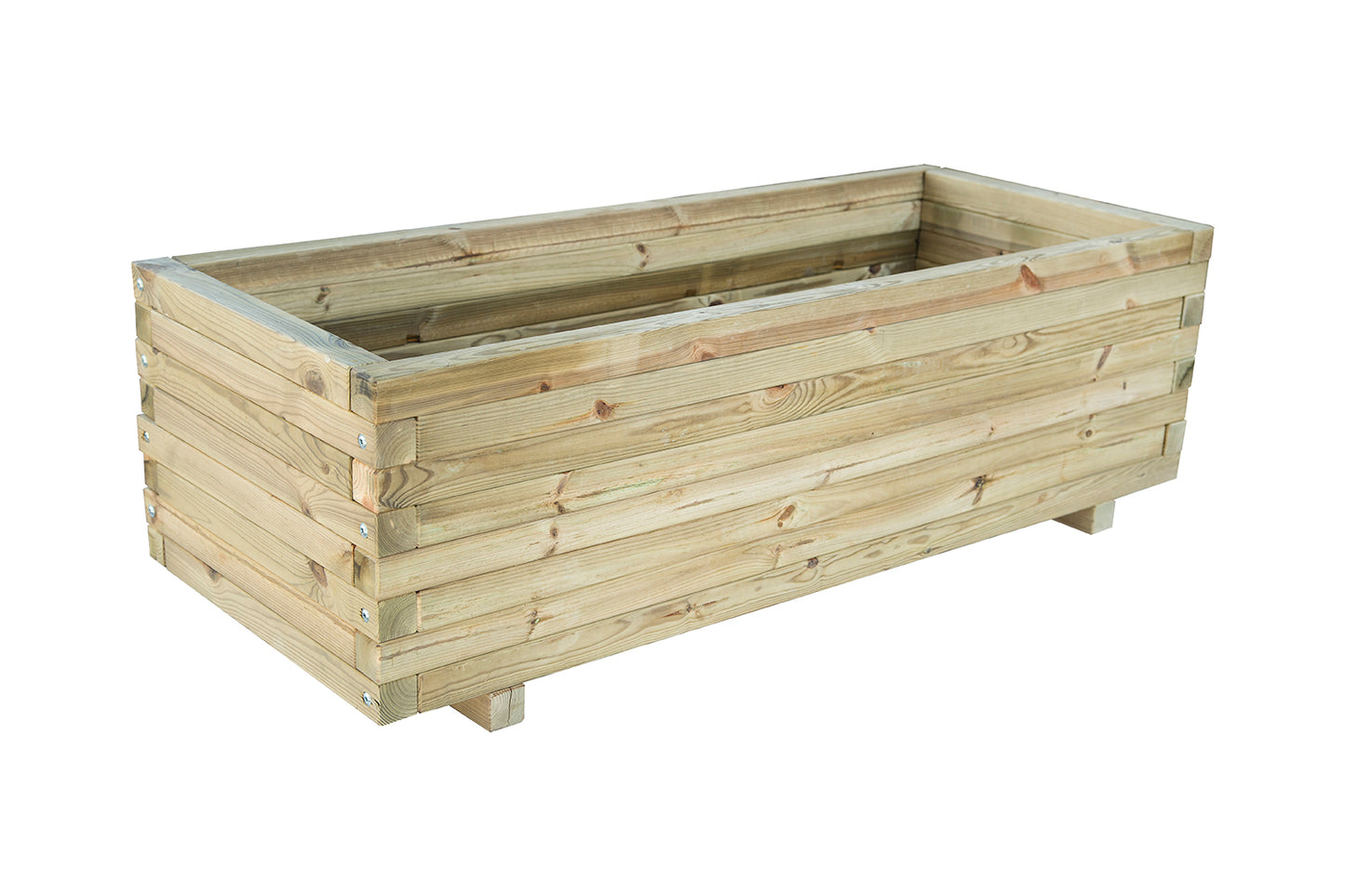 Jardinera Rectangular De Madera Autoclave De 120 X 50 X 40 Cm 150l Para Exterior Madelea_0