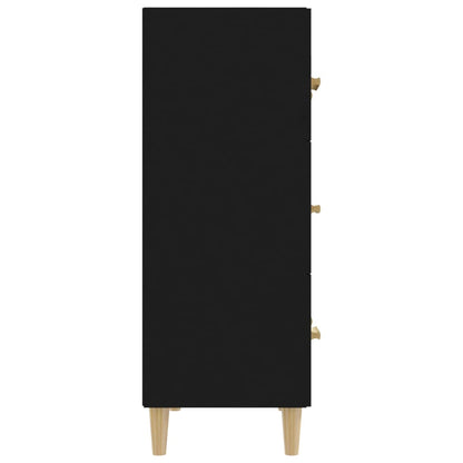 Aparador De Madera Contrachapada Negro 70x34x90 Cm / Vetonek_5