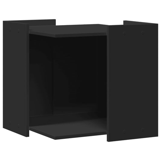 Vidaxl Mueble Arenero Para Gatos Madera Ingeniería Negro 53x53x51 Cm_0