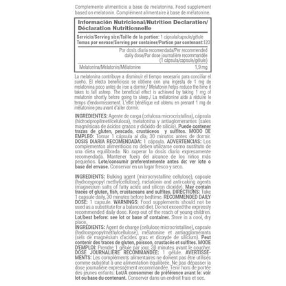 Rem Melatonina 1,9mg - 120 Cápsulas Vegetales - Descanso - Masmusculo_4