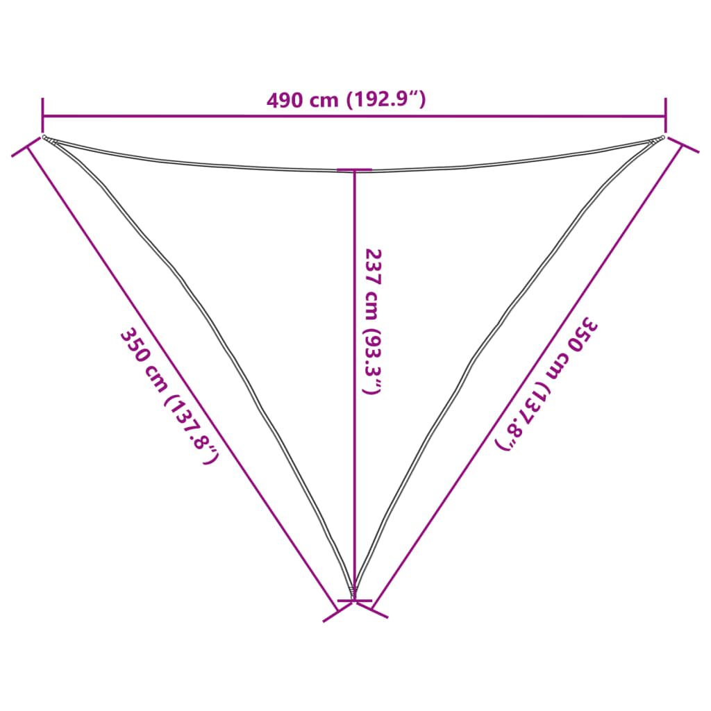 Vidaxl Toldo De Vela Hdpe Naranja 160 G/m² 3,5x3,5x4,9 M_2