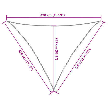 Vidaxl Toldo De Vela Hdpe Naranja 160 G/m² 3,5x3,5x4,9 M_2