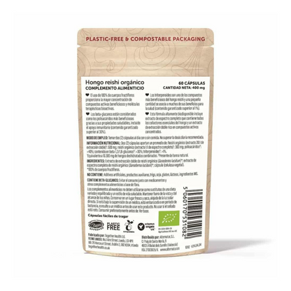 Hongo reishi orgánico together healht 60 cápsulas