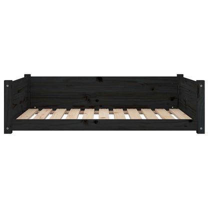 Vidaxl Cama Para Perros Madera Maciza De Pino Negro 95,5x65,5x28 Cm_4