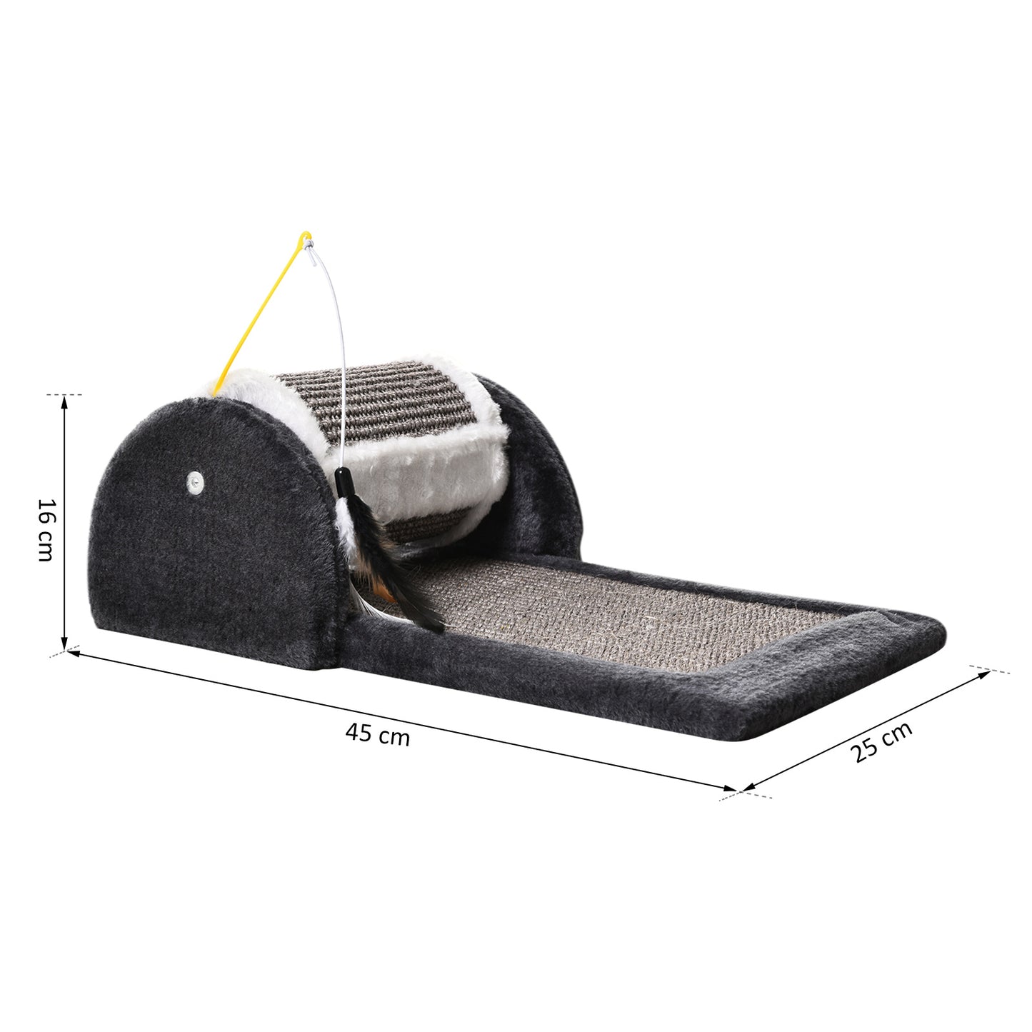 Pawhut Rascador Para Gatos Juguete De Arañar Gato Árbol Rascador Centro De_2