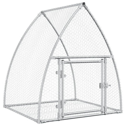 Vidaxl Conejera Acero Galvanizado Plateado 100x105x120 Cm_0