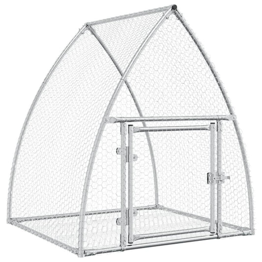 Vidaxl Conejera Acero Galvanizado Plateado 100x105x120 Cm_0