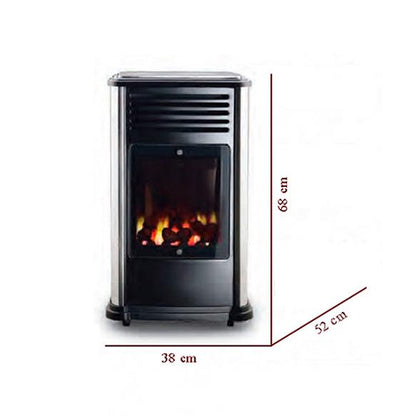 Estufa portátil a gas Manhattan metalizada 3,4 kW Fireside