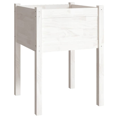 Jardinera De Madera Maciza De Pino Blanco 50x50x70 Cm_0