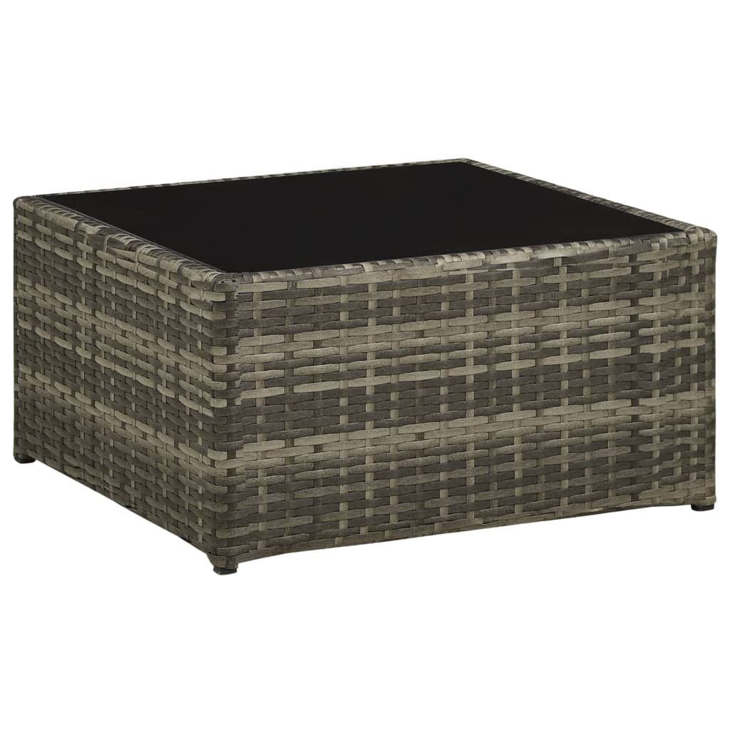 Vidaxl Set De Sofás De Jardín 4 Piezas Y Cojines Ratán Sintético Gris_4