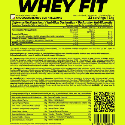 Whey Fit - 1kg - Chocolate Blanco Con Avellanas - Aumenta La Masa Muscular - Masmusculo_4