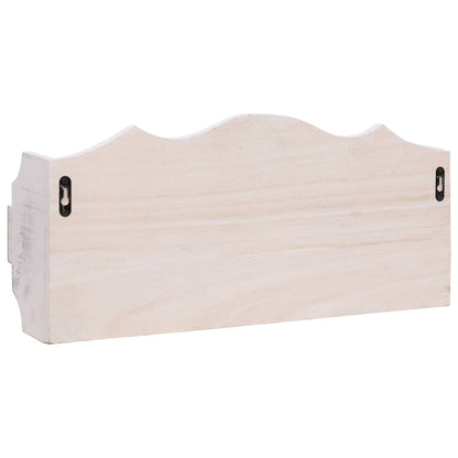 Perchero De Pared De Madera Blanco 50x10x23 Cm_3