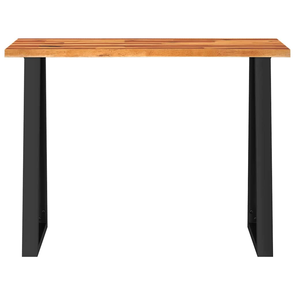 Mesa Consola Con Borde Vivo Madera Maciza Acacia 110x35x80 Cm_2