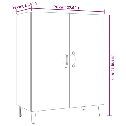 Aparador De Madera Contrachapada Roble Sonoma 70x34x90 Cm / Vetonek_5