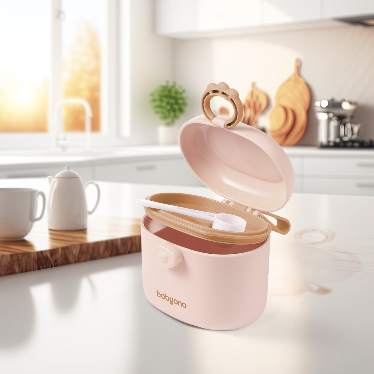 Dosificador De Leche En Polvo Portatil Beige_3