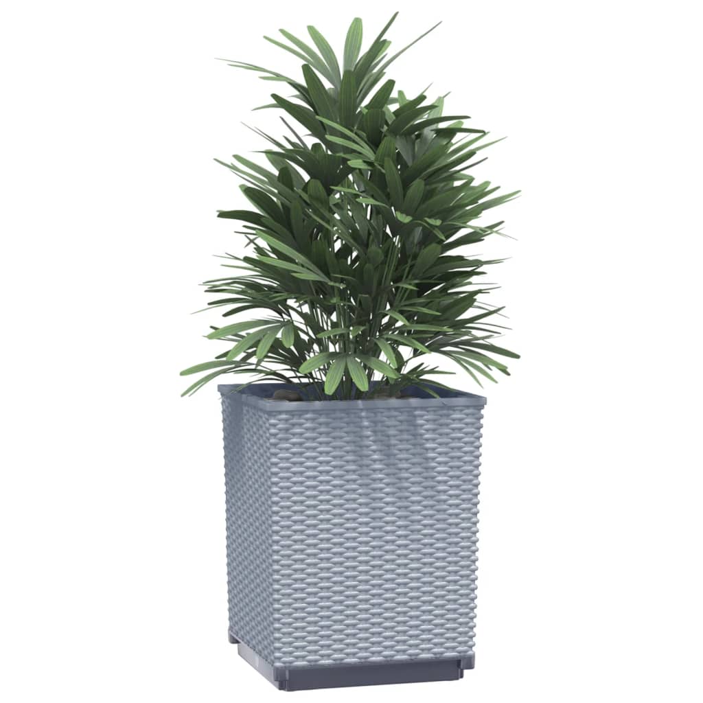 Jardineras 2 Unidades Polipropileno Gris Claro 30x30x37 Cm_2