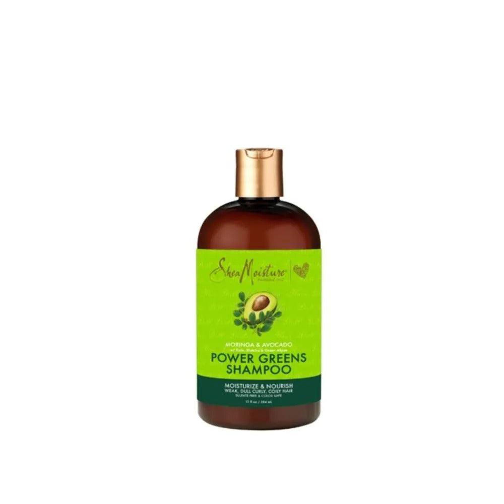 Champú Power Greens Moringa Y Aguacate Shea Moisture 384ml_0