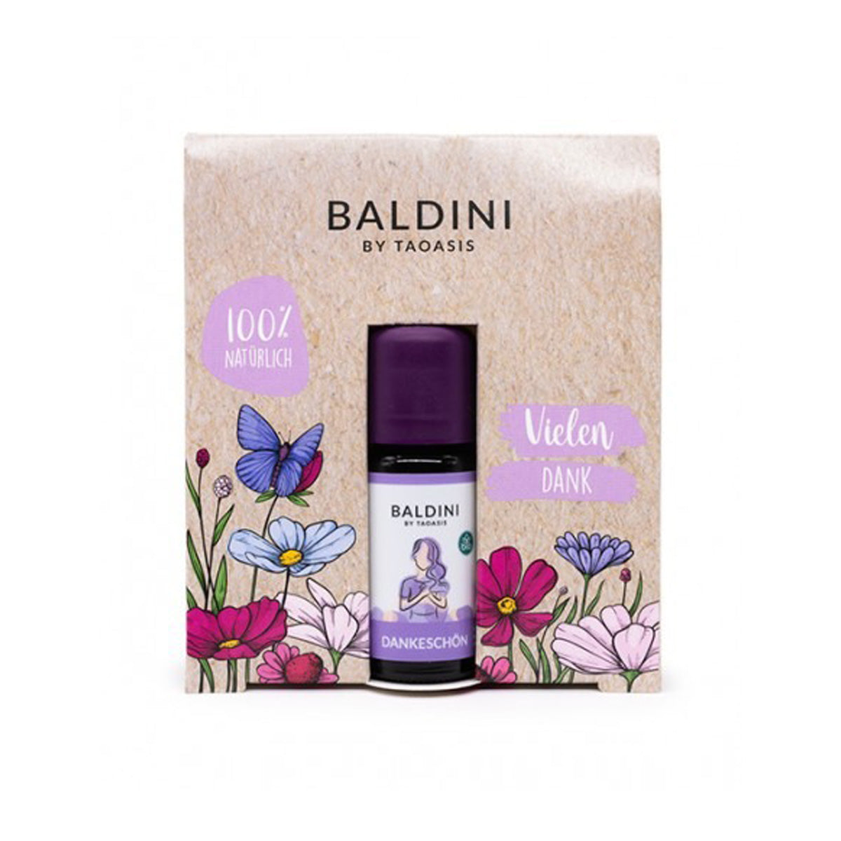 Kit Aroma Gracias: Clementina, Geranio Rosa y Tonka, 10 ml + Colgante de madera en forma de flor