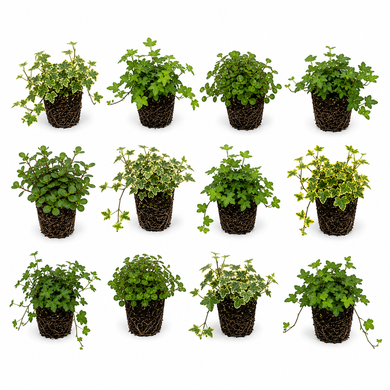 Hedera Hiedra Mixta 12 Plantas P12 - Cubresuelos Borde Estanque Resistente_0