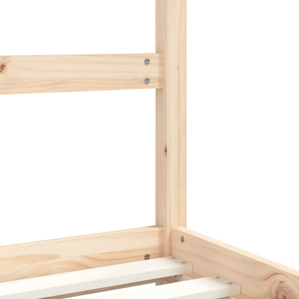 Estructura De Cama Para Niños Madera Maciza De Pino 80x200 Cm / Vetonek_4