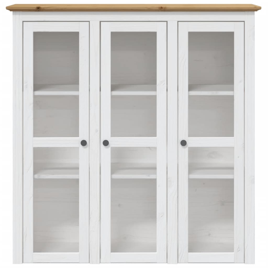 Aparador Alto Bodo Madera Pino Blanco Marrón 115,5x43x200,5 Cm / Vetonek_4