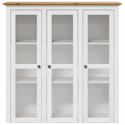 Aparador Alto Bodo Madera Pino Blanco Marrón 115,5x43x200,5 Cm / Vetonek_4