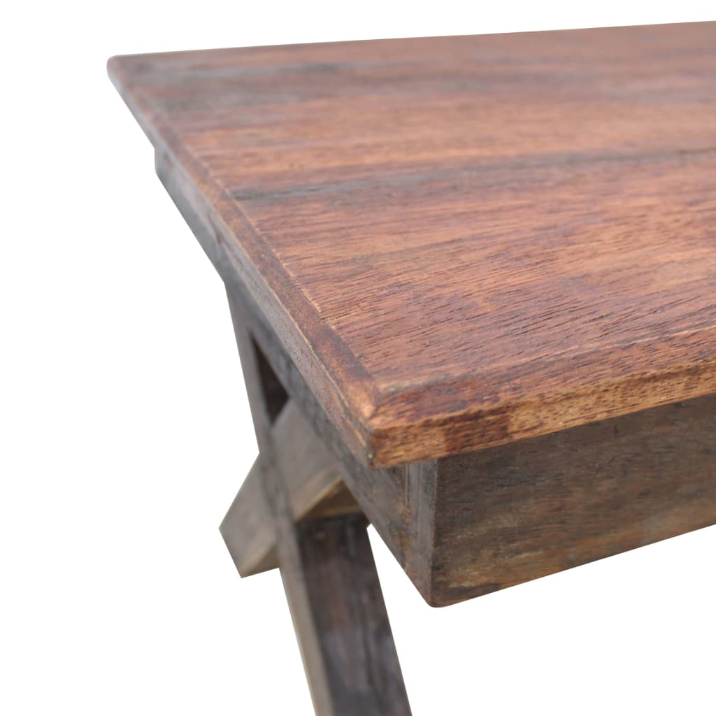 Mesa De Centro Madera Reciclada Mixta 110x60x45 Cm._2
