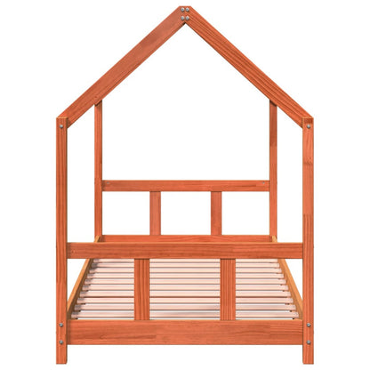 Vidaxl Estructura De Cama Infantil Madera De Pino Marrón Cera 90x190cm_5