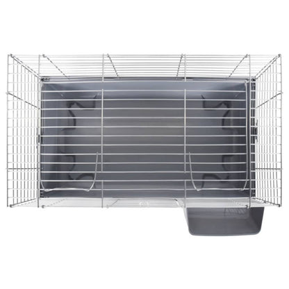 Vidaxl Jaula De Animales Pequeños Polipropileno Metal Gris 100x53x46cm_5