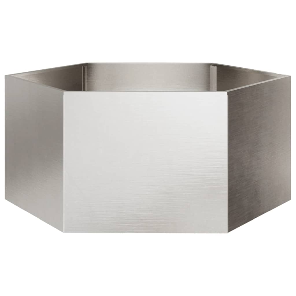 Jardinera Hexagonal De Acero Inoxidable 104x90x45 Cm_1