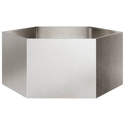 Jardinera Hexagonal De Acero Inoxidable 104x90x45 Cm_1