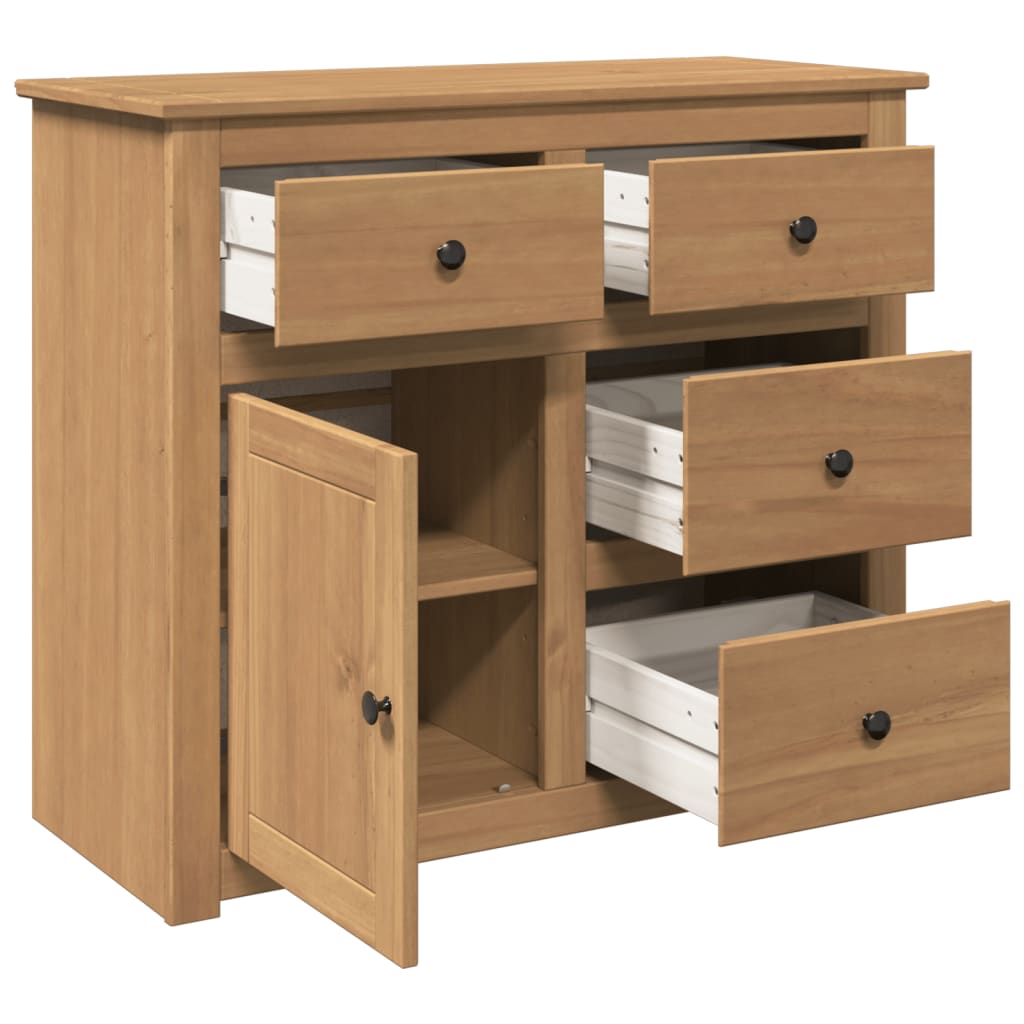 Aparador Con Cajones Panama Madera Maciza Pino 93x40x80 Cm / Vetonek_0