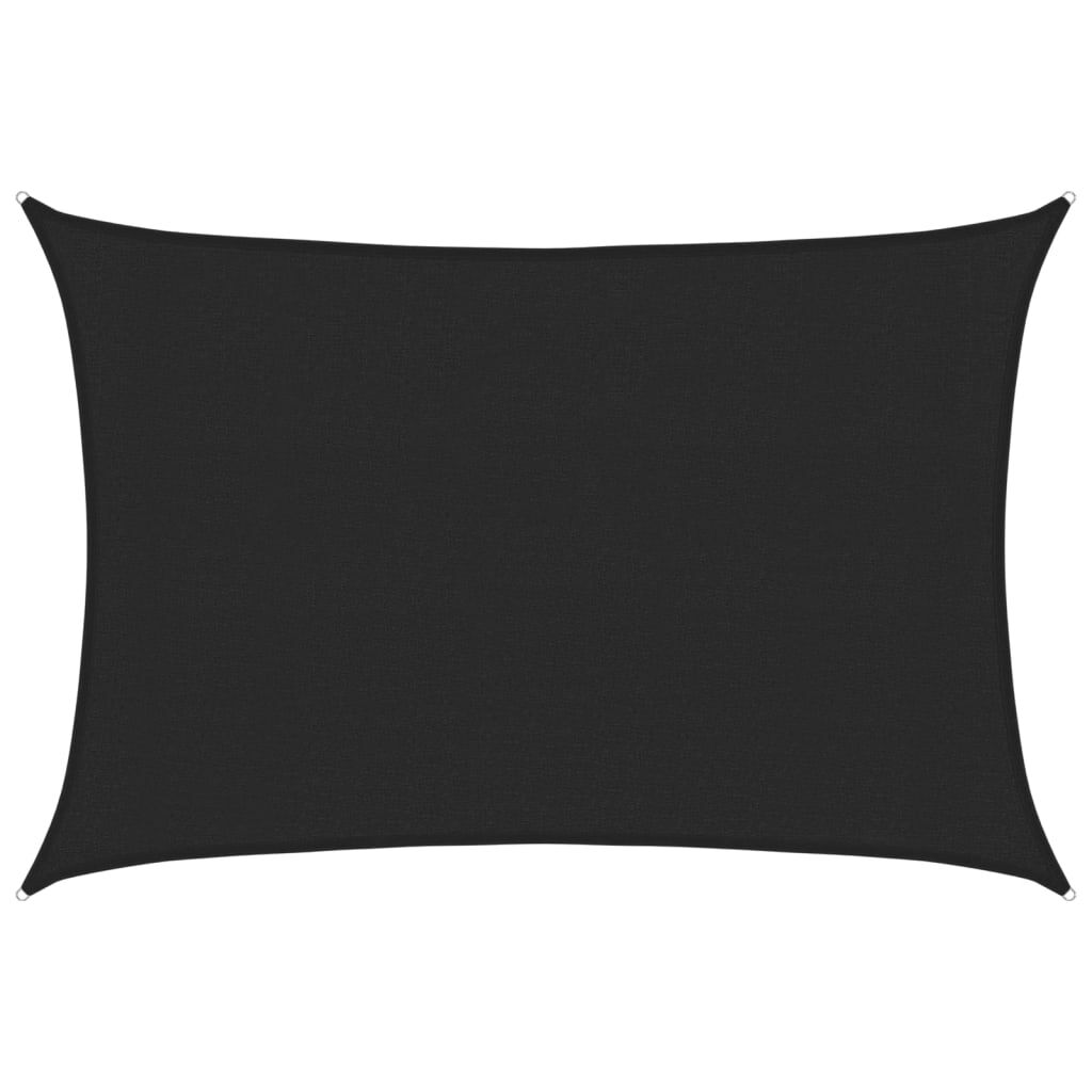 Vidaxl Toldo De Vela Hdpe Negro 160 G/m² 3x5 M_0