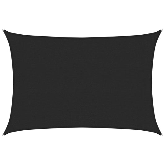 Vidaxl Toldo De Vela Hdpe Negro 160 G/m² 3x5 M_0