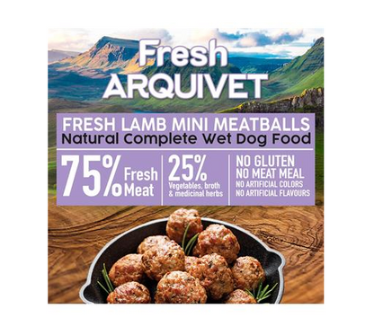 Fresh MINI Lamb Meatballs Arquivet 200 g Mini Albóndigas con cordero, zanahorias y boniato