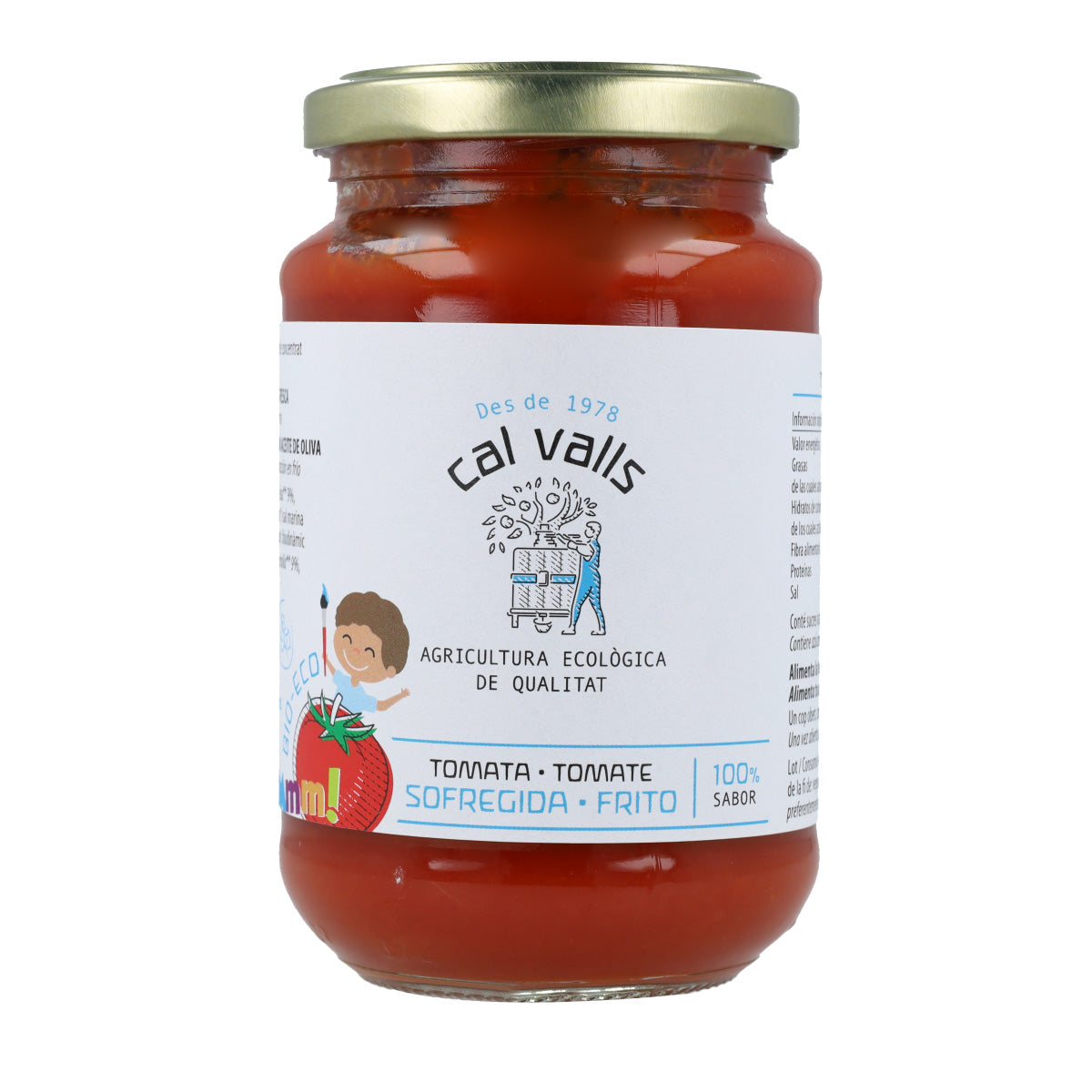 Tomate Frito SIN AZÚCARES añadidos Ecológico Cal Valls 350g
