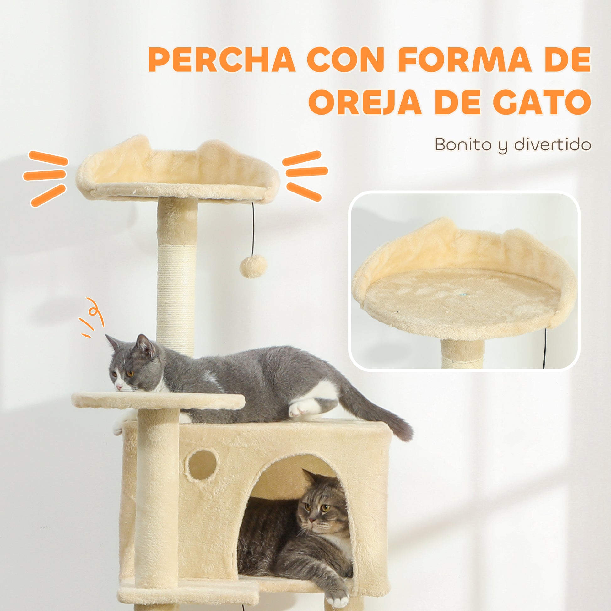 Pawhut Árbol Rascador Para Gatos_4