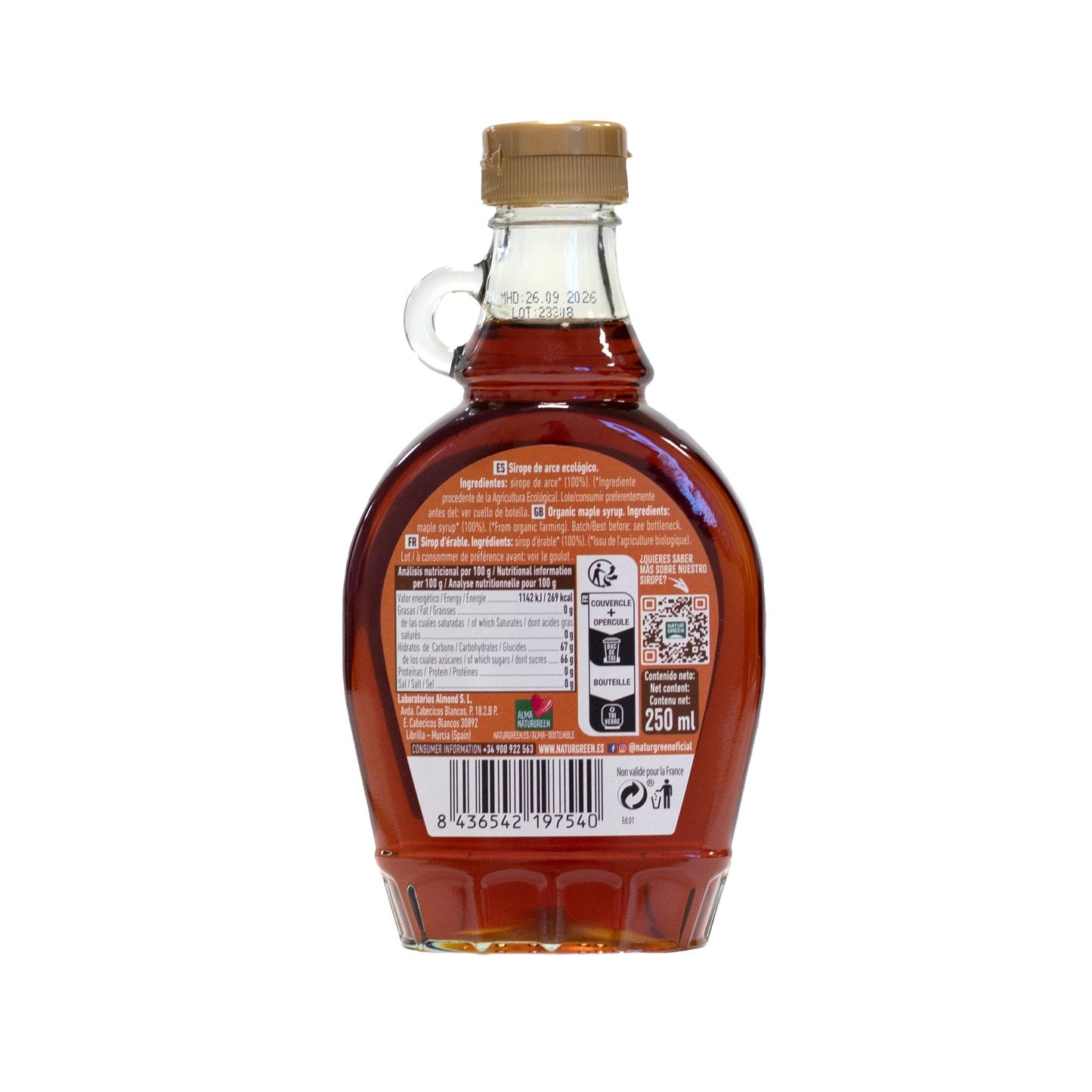 Sirope de arce BIO NaturGreen 250 ml