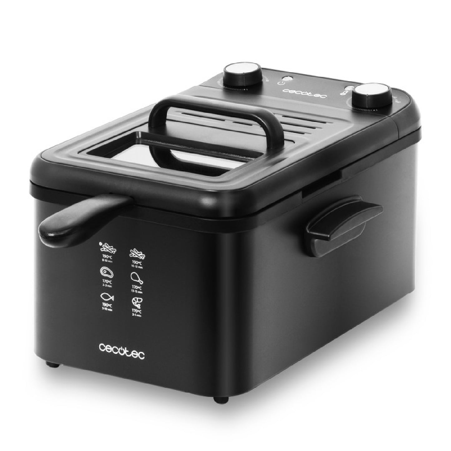 Freidora Eléctrica Cleanfry Infinity 3000 Black Freidora De 3 Litros De Capacidad De Aceite, Filtro Oilcleaner, 2400 W, Temporizador De 30 Minutos,_0