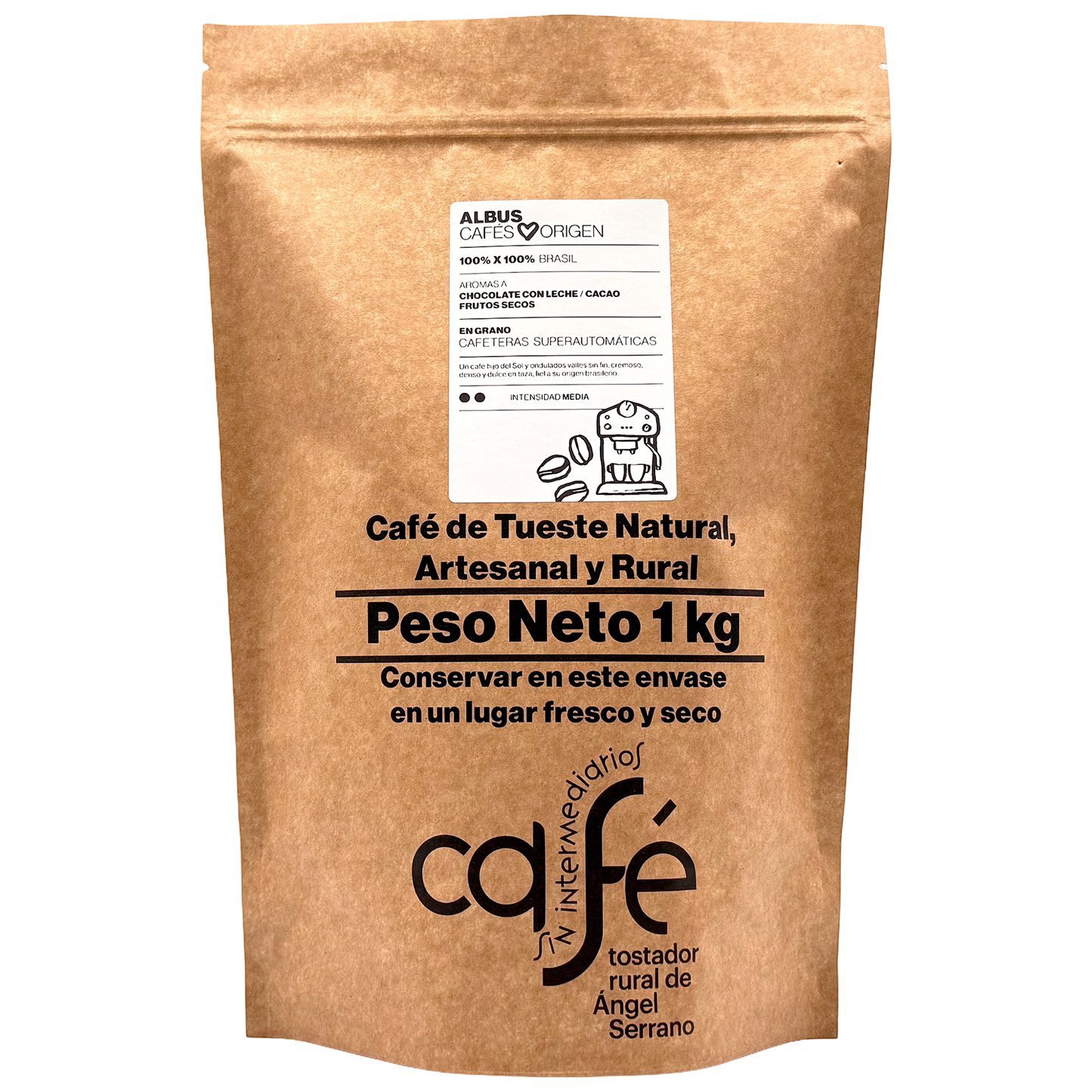 Cafe Sin Intermediarios Café Brasil Albus En Grano Para Superautomática 1 Kg_0