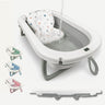 Bathby Bañera Plegable Gris Para Bebés, Cojín Reductor, Termómetro, Patas Antideslizantes (gris Pastel)
