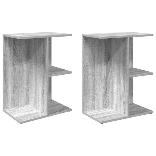 Mesitas Noche 2 Uds Madera Ingeniería Gris Sonoma 46,5x29x61 Cm_0