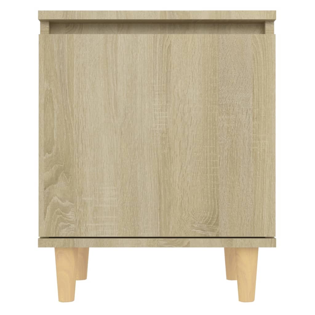 Mesita De Noche Con Patas Madera Pino Roble Sonoma 40x30x50 Cm_4