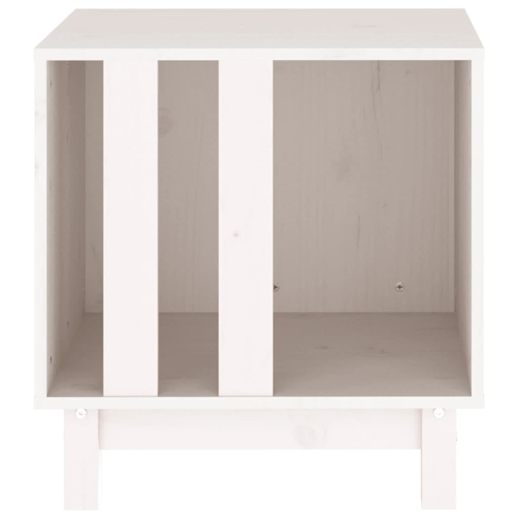 Vidaxl Caseta Para Perros Madera Maciza De Pino Blanco 50x40x52 Cm_4
