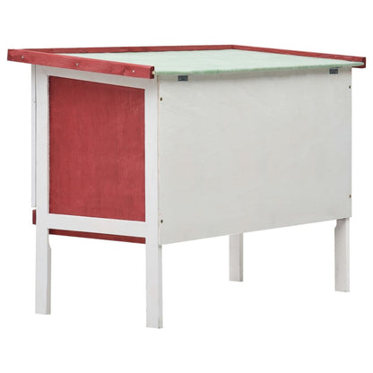 Vidaxl Jaula Conejera De 1 Piso Madera Rojo_4