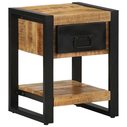 Mesita De Noche Madera Maciza De Mango 35x34x45 Cm_0