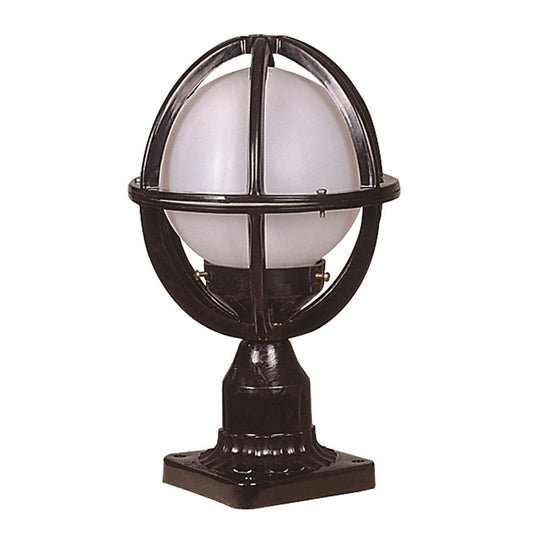 Aplique De Pared Para Exterior, Abs , Negro, 35x35x20, Casquillo E 27 Max 60 W_0