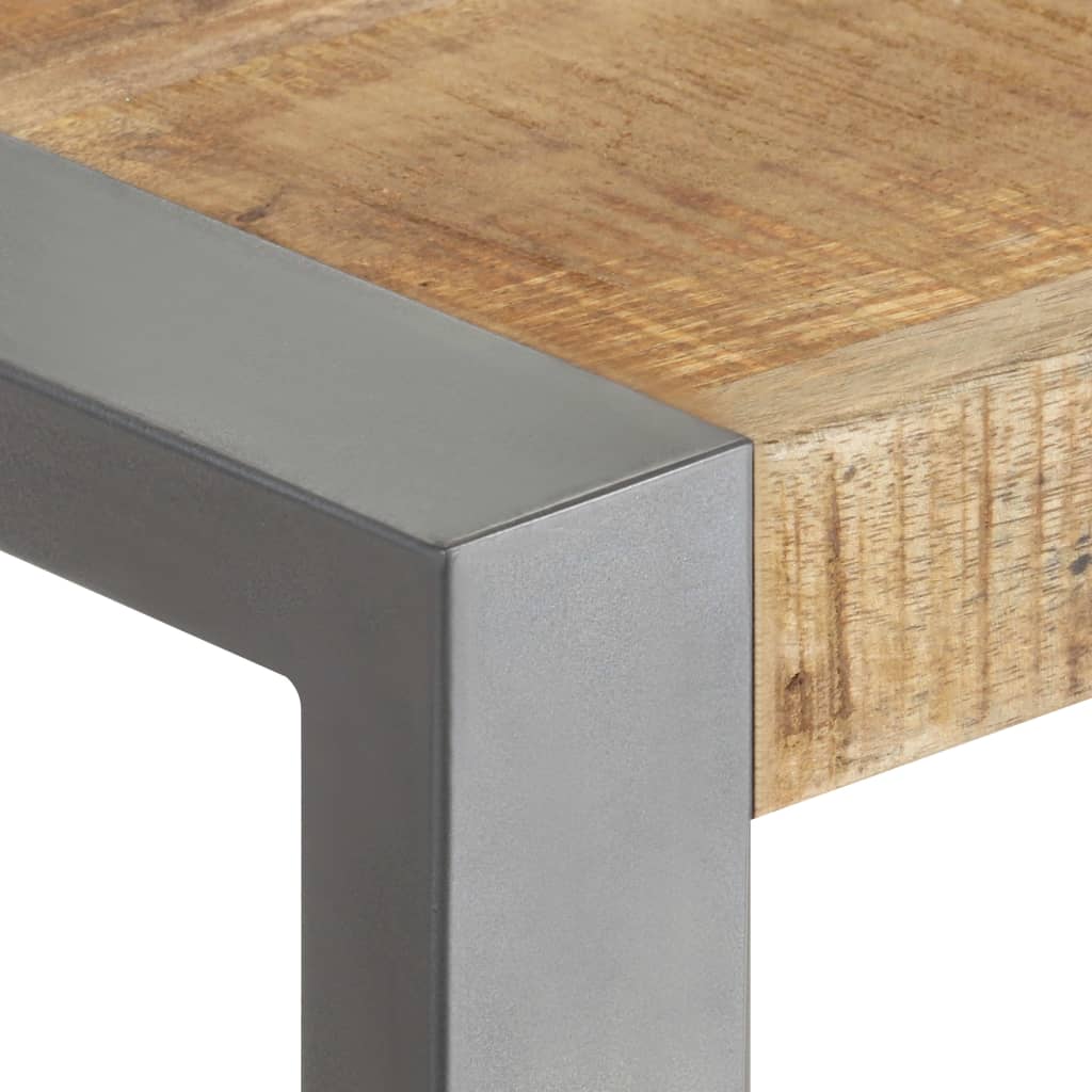 Mesa De Comedor Madera Maciza De Mango Rugosa 60x60x75 Cm_1