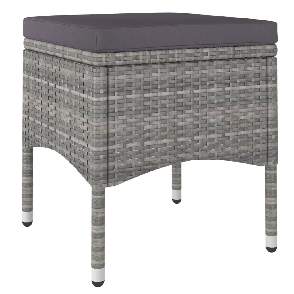 Vidaxl Set Comedor Jardín 5 Pzas Ratán Sintético Vidrio Templado Gris_4