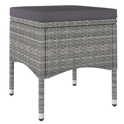 Vidaxl Set Comedor Jardín 5 Pzas Ratán Sintético Vidrio Templado Gris_4